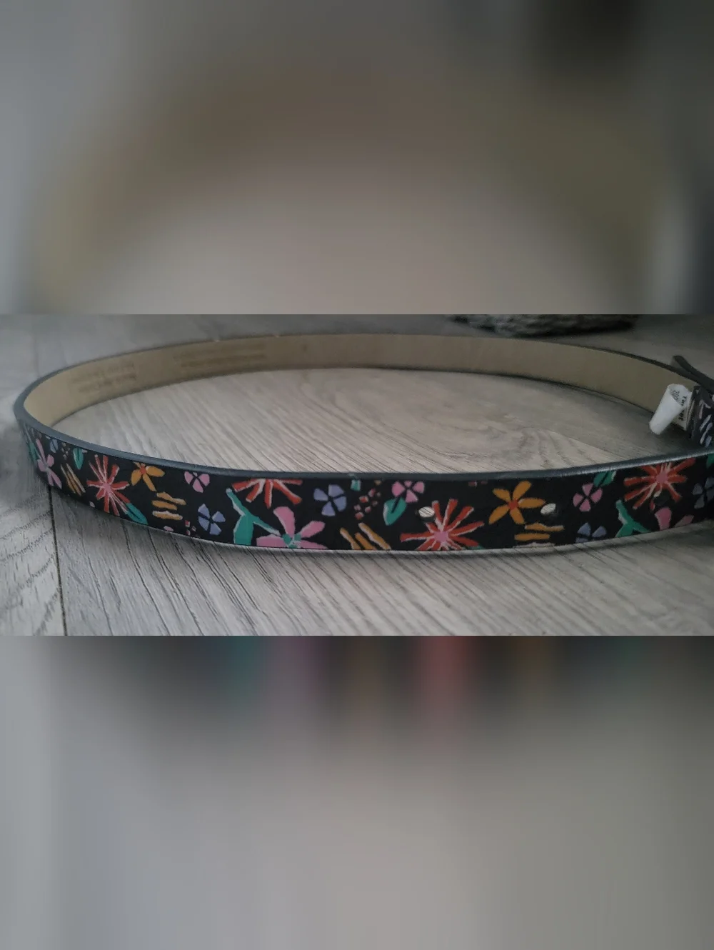 Target Black Multi-colored Floral Belt, 22